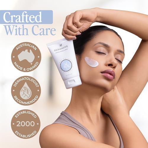 Dermavive Dermavive Vitamin E & Colloidal Oatmeal Moisturizing Face & Body Lotion - Hydrating pH-Balanced Moisturizer for Dry Skin - Suitable for Kids, Teens & Adults, 120ml (4.05 fl oz)
