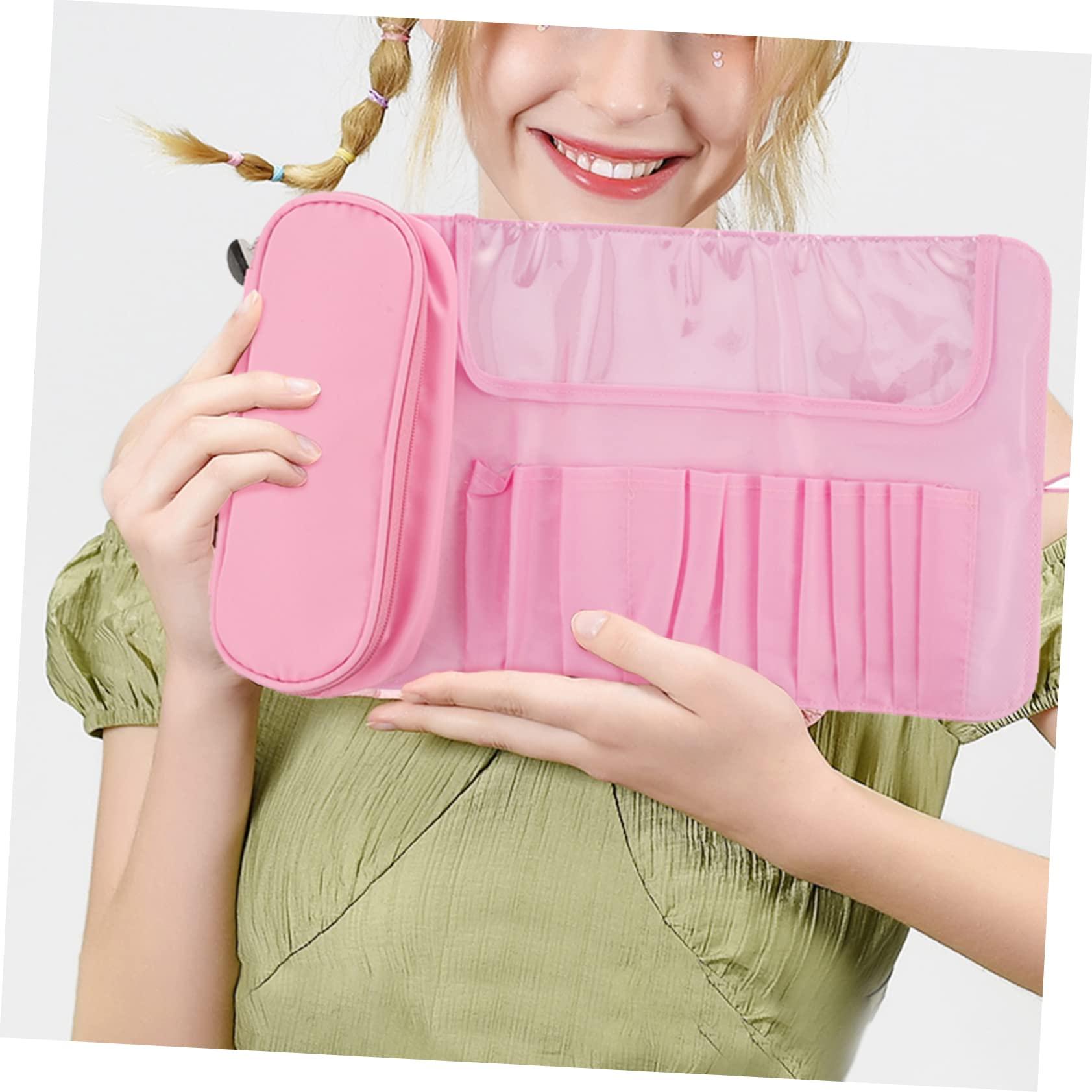 NOLITOY NOLITOY 2pcs Makeup Brush Pouch Cosmetic Storage Case Big Makeup Bag Organizer Case Brush Rolling Bag