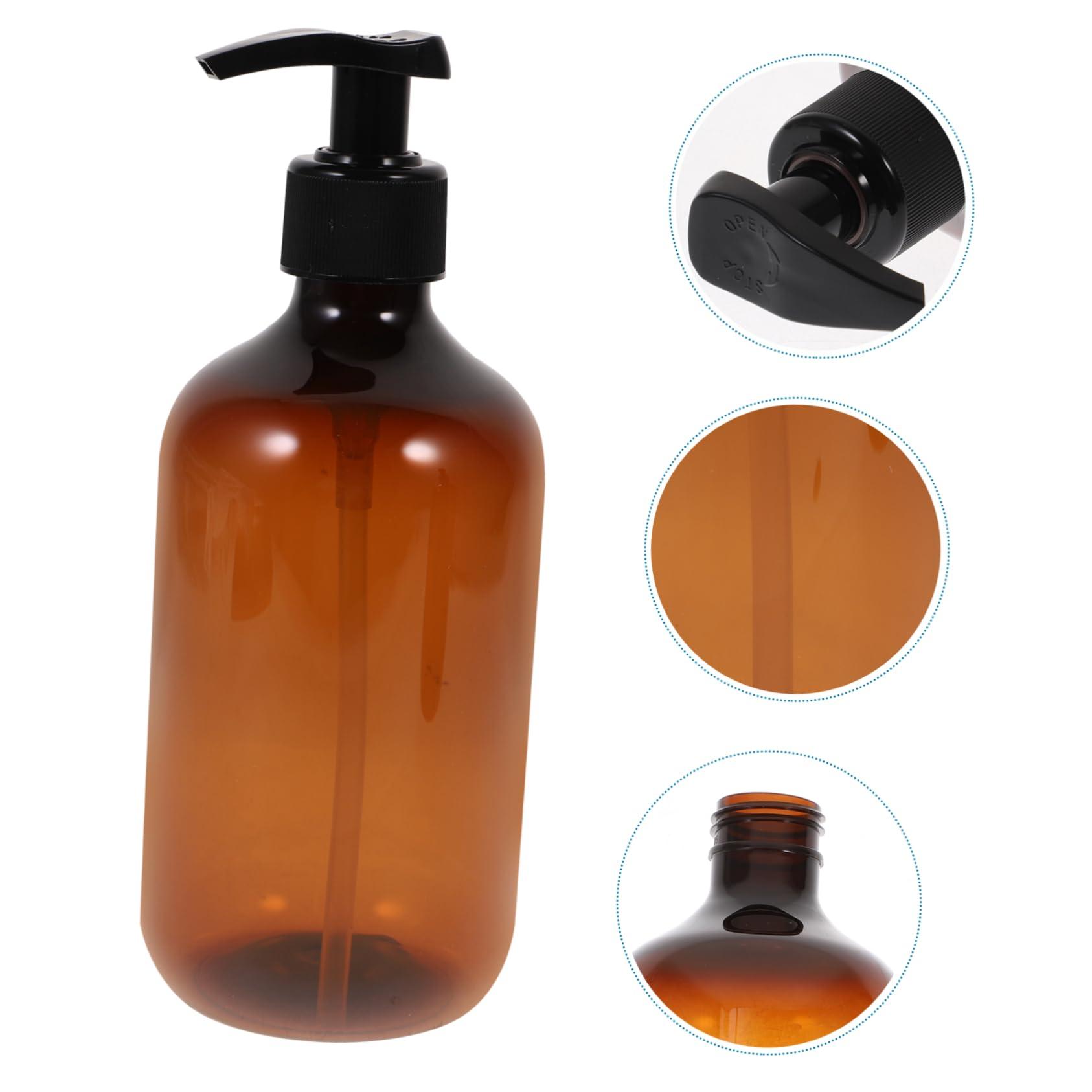 Beaupretty Beaupretty Brown Bottles 2pcs Shampoo Dispenser Liquid Bottle Shampoo Bottle Heart-Shaped Shampoo Bottles