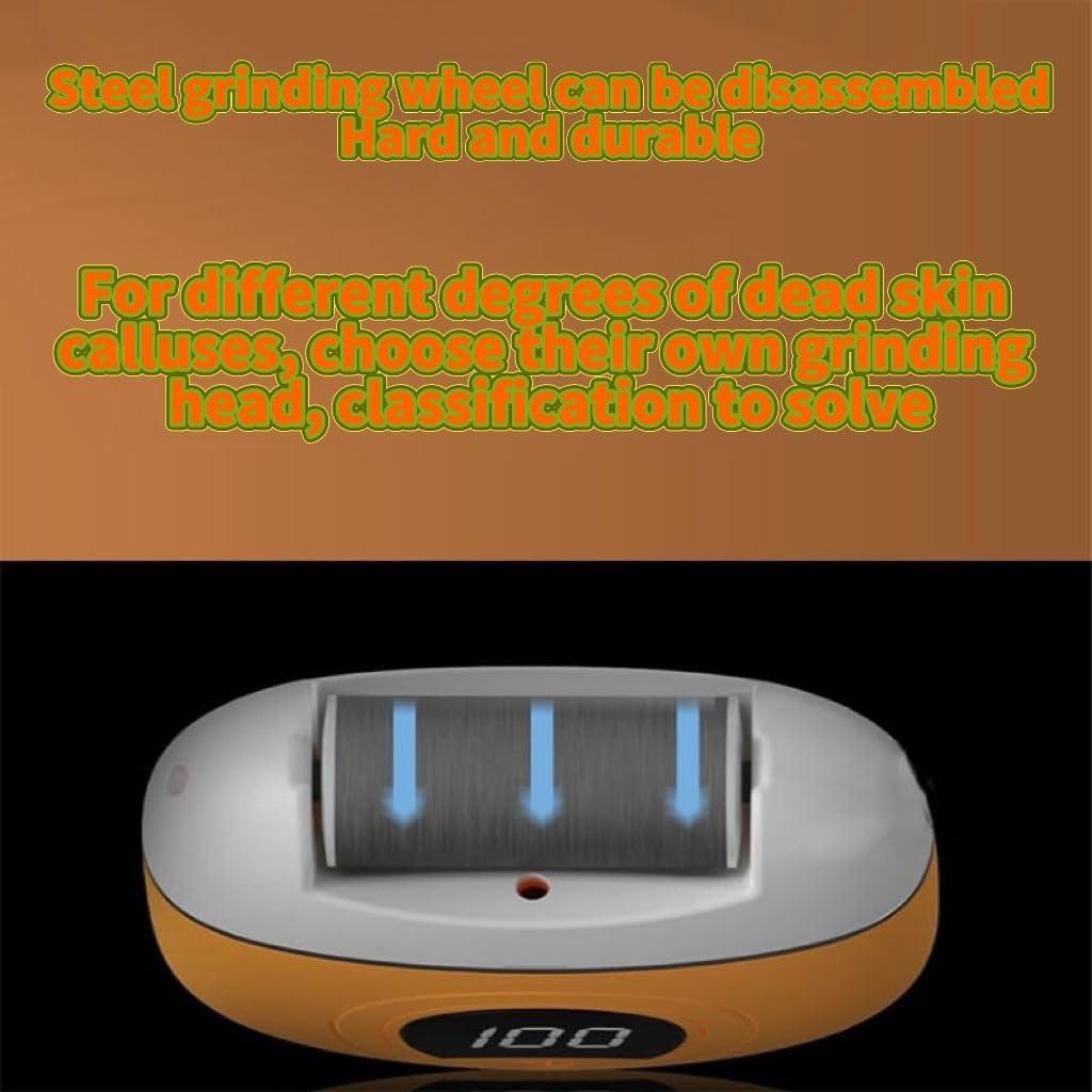 FENGKUI Electric Foot File,Foot Grinder,Electric Callus Remover for feet, Upgrade Digital Electric Foot Polisher,Electric Foot File Grinding Machine,Foot File Electric,for Heels, Arches, Soles(Gray)