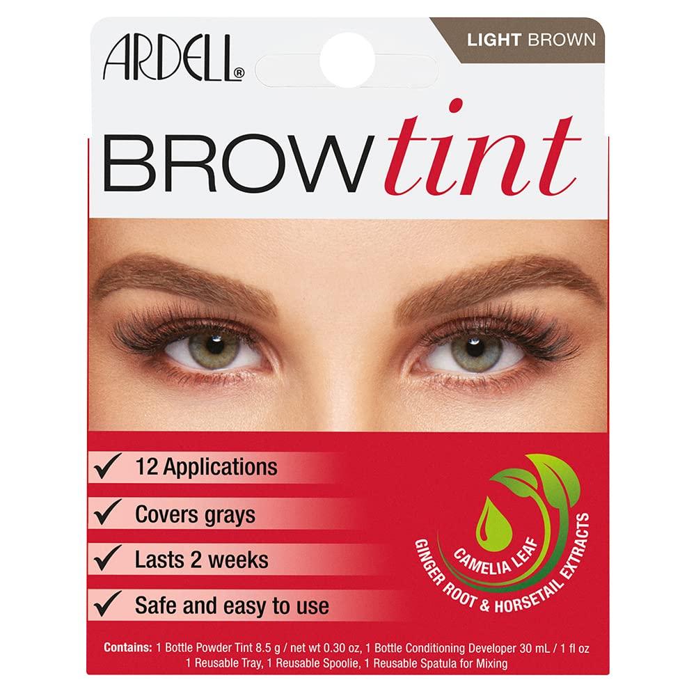 Ardell Ardell Brow Tint Kit Light Brown - Semi-Permanent Eyebrow Dye, Long-Lasting Brow Color with Natural Extracts, Complete Eyebrow Tint Set, 1 Pack