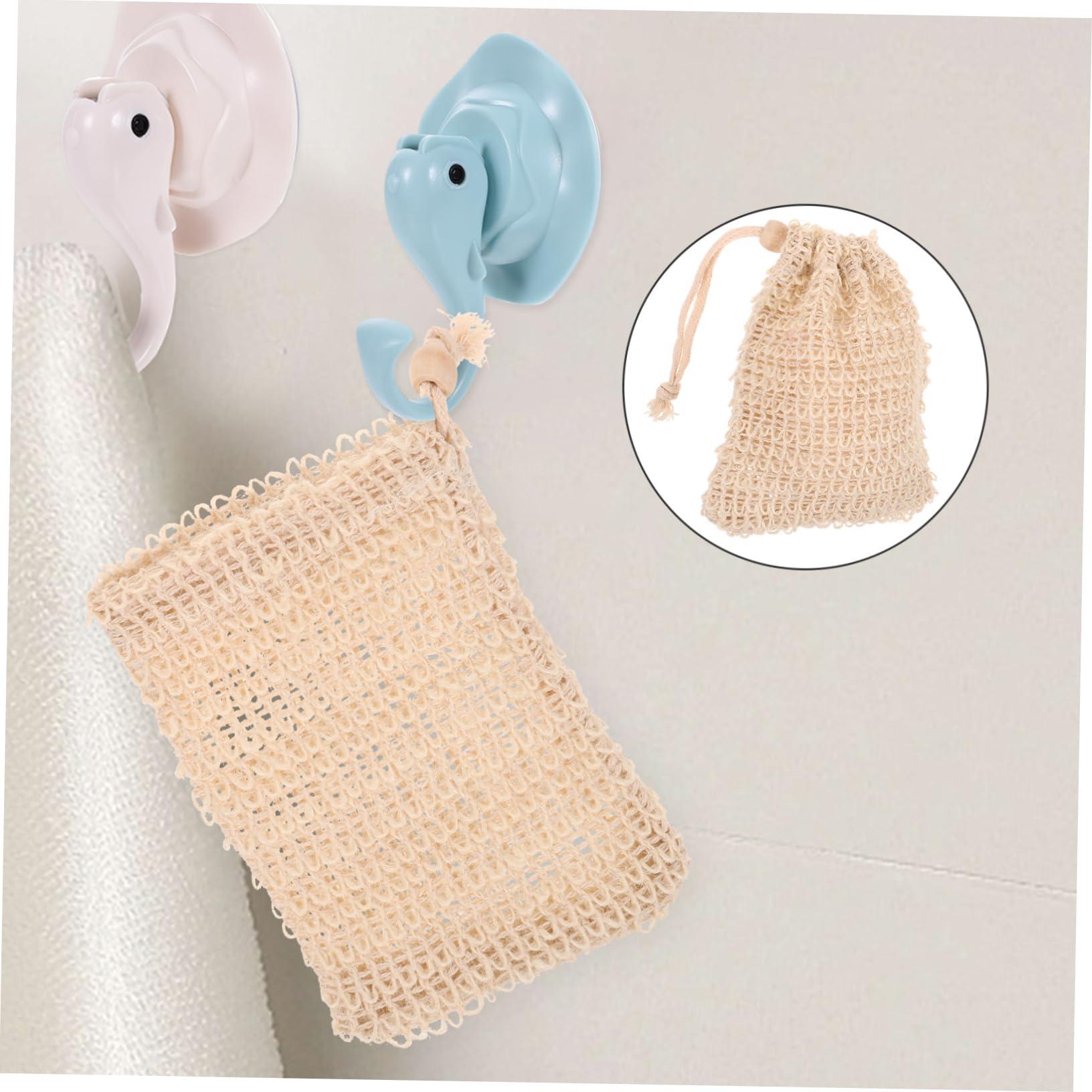 FOMIYES FOMIYES Soap Pouch 30 Pcs Net Soap Dish with Drain Bar Soap Wash Pouch Sponge Foaming Laundry Soap Case Bath Soap Net Bar Soap Holder Scrubber Pouch Soap Sleeves for Soap Bars Ramie