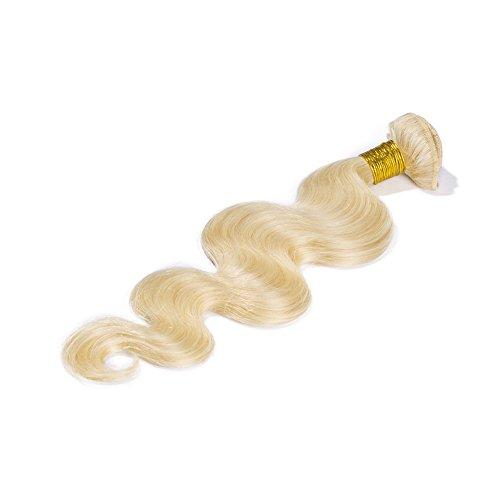 MY-LADY MY-LADY 613 Blonde Hair Bundles Weft Human Hair Weave Grade 7A Quality Hair Extensions 10-24inch Weave Weft Thick Body Wave 10" / 10 inch #613 Bleach Blonde 100g