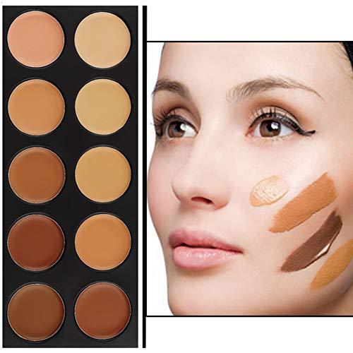 Vodisa Vodisa 10 Colour Makeup Contour Palette-Cream Concealer Kit- Blemish Face Contouring Highlighter Palette- Sleek Cosmetics Base Foundation Beauty Make up Cream Makeup Blemish Pallet