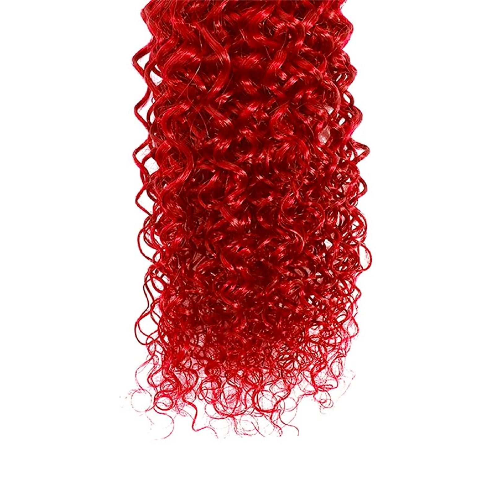 Aikebi Aikebi Bundles Human Hair Deep Wave Burgundy T1B/RED Human Hair Bundles Unprocessed Brazilian Virgin Hair Bundles Natural Color Burgundy T1B/RED Human Hair Bundles Quick Weave for Black Women
