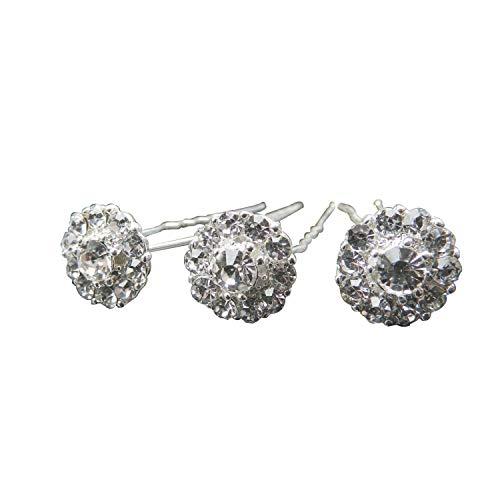 Trimming Shop Trimming Shop Swarovski Czech Crystal Diamante Flower Bridal Wedding Prom Hair Pins Clips 69