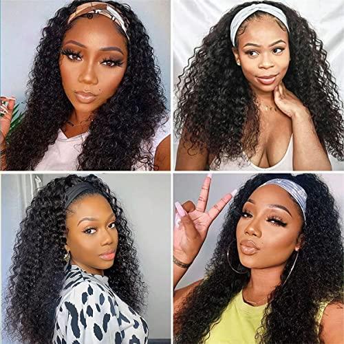 ISEE ISEE Hair Headband Human Hair Wigs 180% Density Water Wave Curly None Lace Front Wigs for Black Women Glueless Deep Wave Machine Made Wigs 22Inch
