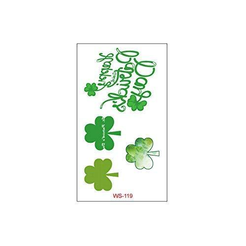 Encci St. Patrick's Day Tattoos – 10 Sheets Encci Temporary Shamrock Tattoos 10 Set For St.Paddy's day Irish Tattoo Sticker Clover Tattoos Parade Party Favors Decorations (style 3)
