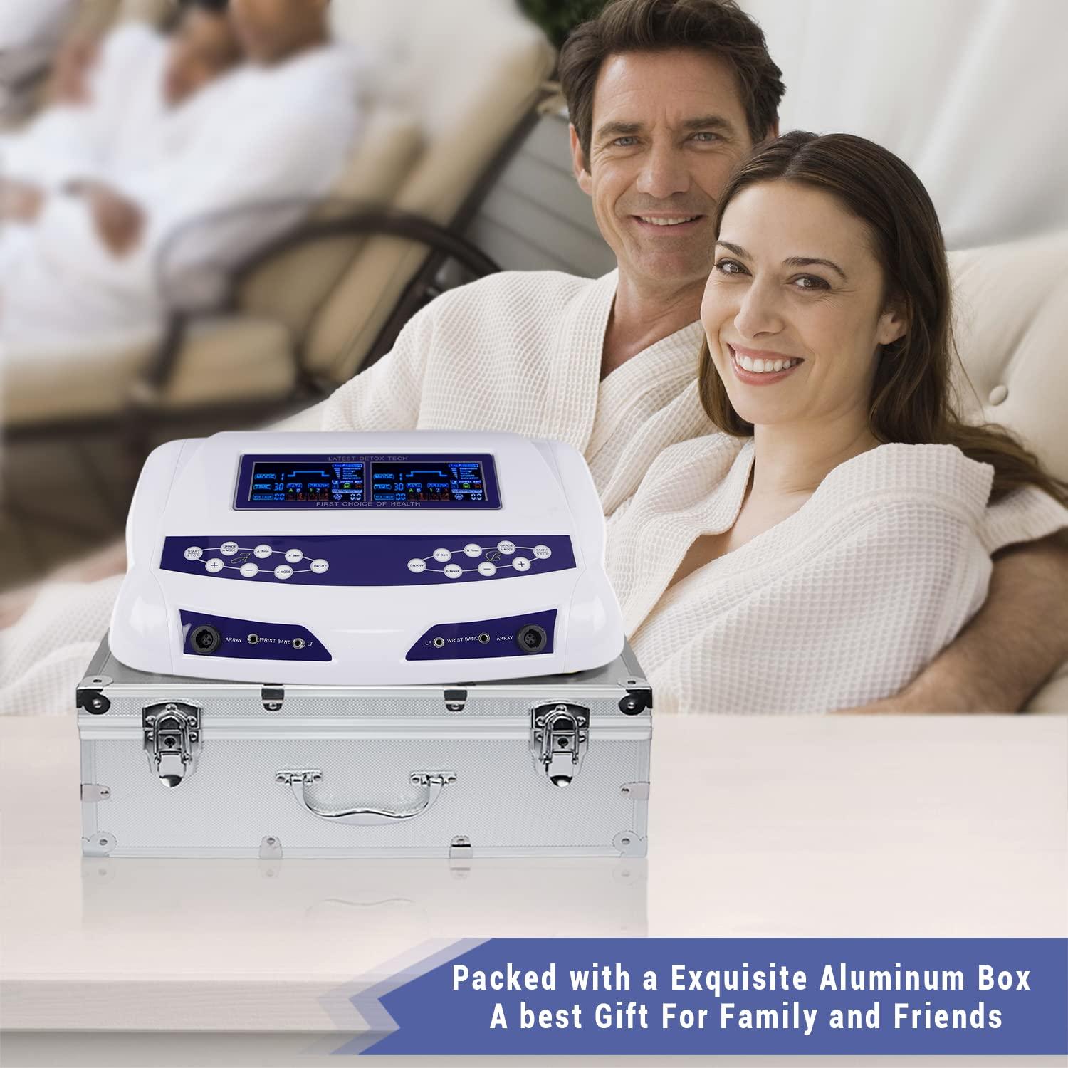 LeCuag Ionic Foot Bath Detox Machine, Professional Ion Cleanse Dual Ionic Detox Foot Bath Spa Ion Spa Chi Cleanse System for Home USE, 8 Mode Foot Spa Detox, Far Infrared Belt