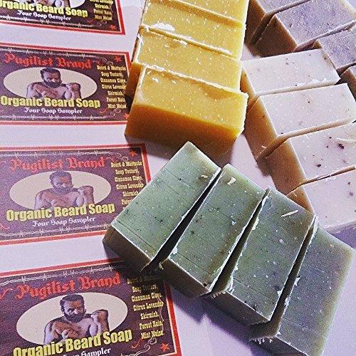 Pugilist Brand Organic Beard Soap Four Soap Sampler