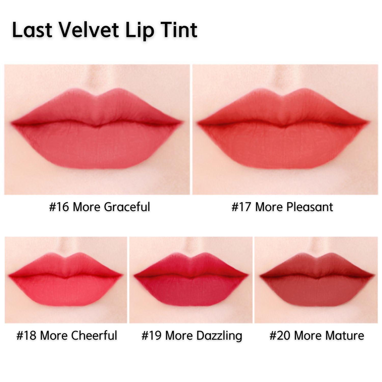 BBI@ BBIA BBIA Last Velvet Lip Tint - Soft & Creamy Matte Finish Lip Stain, Blur Effect with Velvety Texture, Long-Lasting, High Pigment, Lightweight, Non-Drying, Korean Lip Makeup (17 MORE PLEASANT)