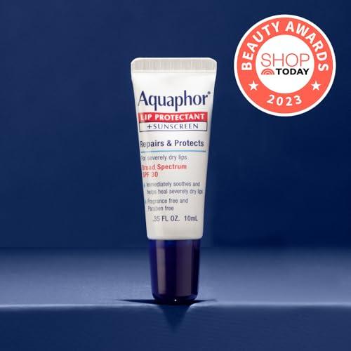 Aquaphor Aquaphor Lip Repair Lip Balm with Sunscreen, Lip Protectant, Lip Balm SPF 30, 0.35 Oz Tube (Pack of 2)