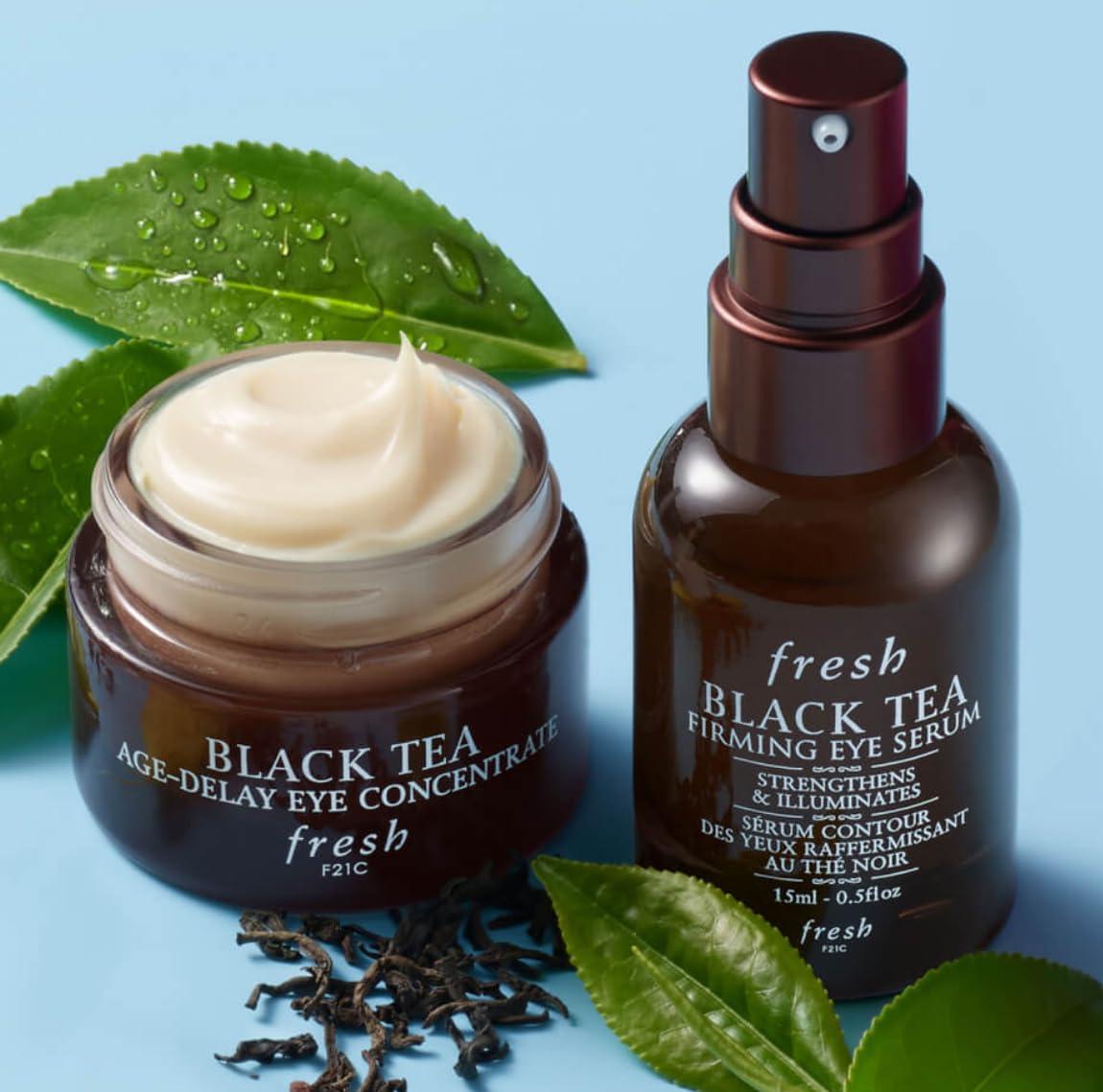 Fresh Fresh Black Tea Age-Delay Eye Concentrate Cream and Firming Tea Elixir Serum .5oz / 15mL