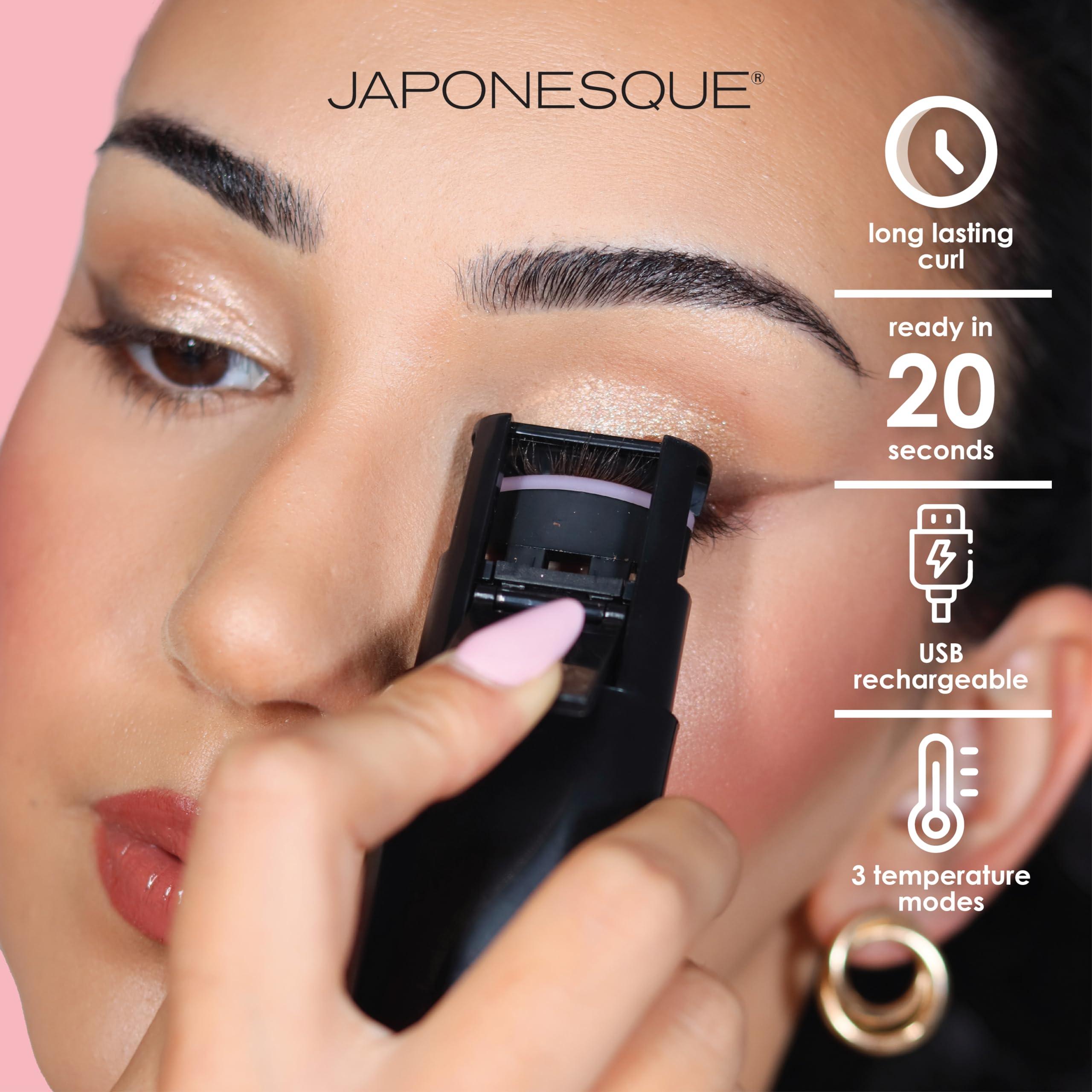 JAPONESQUE JAPONESQUE Heated Lash Curler, Long Lasting Eyelash Curler and Lifter, USB Powered, Heat Safety Settings, Electric Curler Tool
