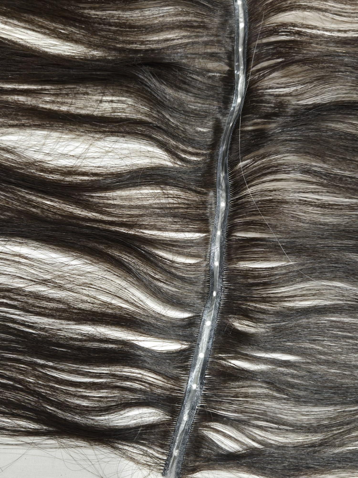 Hair faux You Hair Faux You 18 Butterfly Double Genius Wefts (with holes) Hair Extensions,100g,100% Human Remy Hair Extensions #1B Off Black