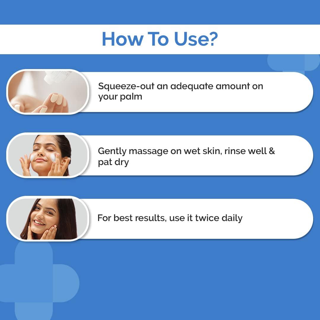 The Derma Co The Derma Co Oil-Free Daily Face Wash for Clear & Hydrated Skin | Gently Exfoliates & Removes Excess Oil | Hyaluronic Acid Helps Fight Post-Wash Dryness | 3.38 Fl Oz/100ml