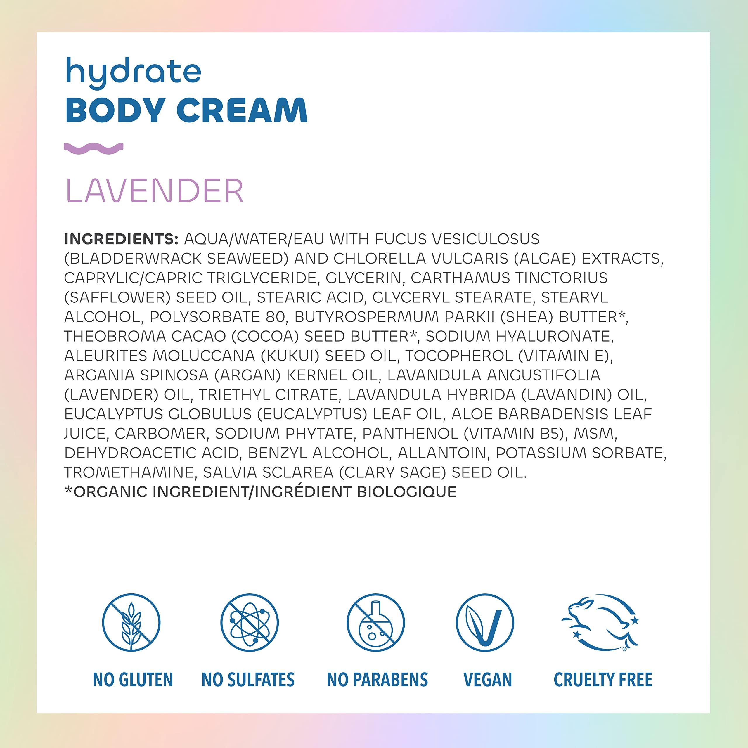 The Seaweed Bath Co. Seaweed Bath Co. Body Wash and Body Cream Duo, 12 Ounce, 6 Ounce, Lavender Scent, Sustainably Harvested Seaweed