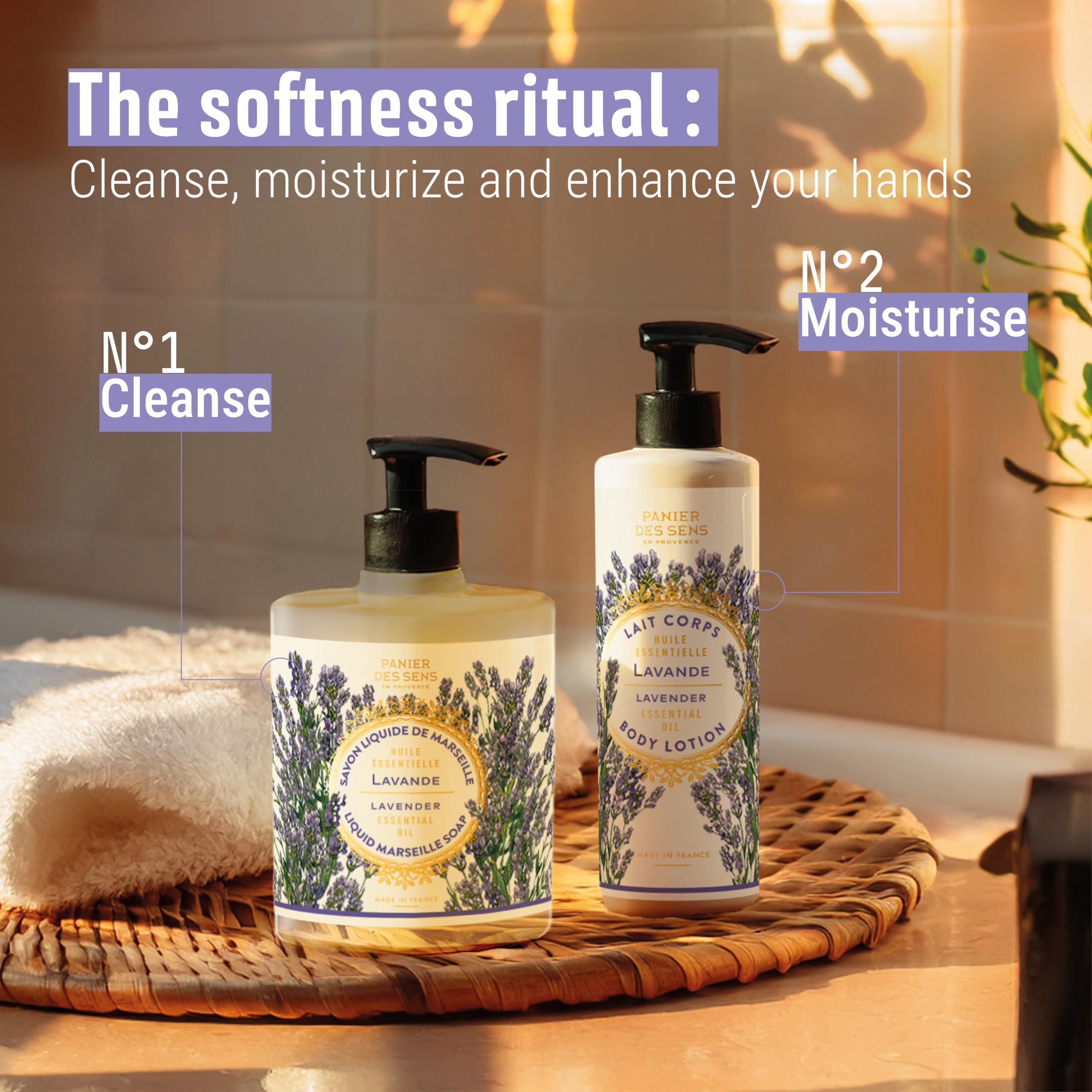 Panier des Sens Panier des Sens - Lavender Body Lotion for Dry Skin - Hydrating Body Cream for Women - Nourishing Fluid Body Moisturizer with Shea Butter & Olive Oil - 97% Natural Ingredients Body Care - 8.45 Floz