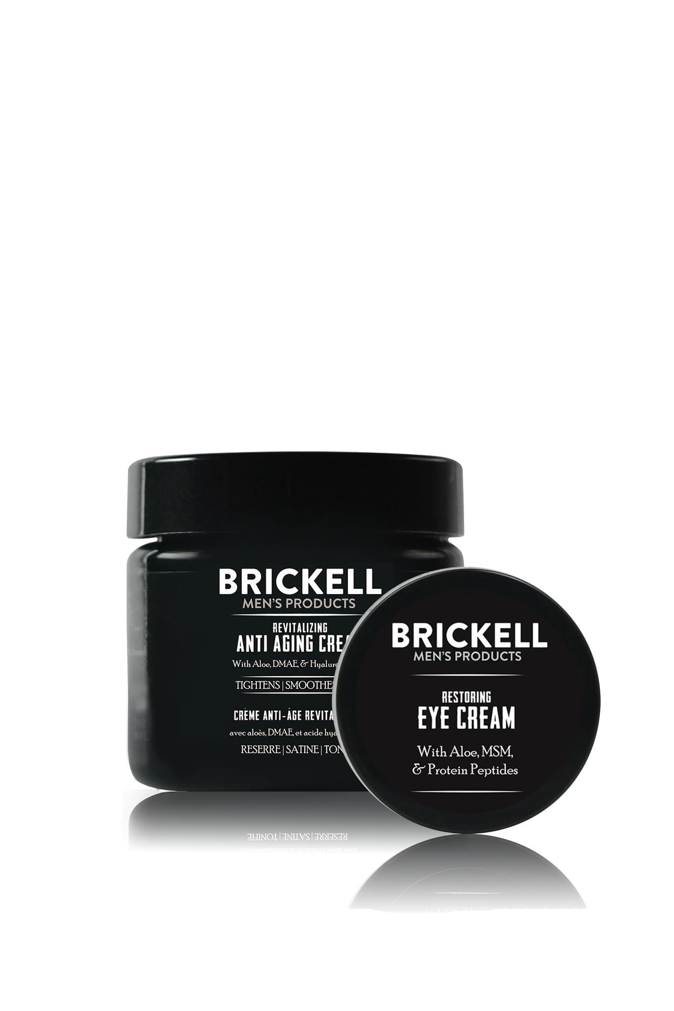 Brickell Men's Products Brickell Men\'s Ultimate Anti-Aging Routine, Anti-Wrinkle, Night Face Cream and Eye Cream to Reduce Puffiness, Wrinkles, Dark Circles, Under Eye Bags, Natural and Organic, Scented