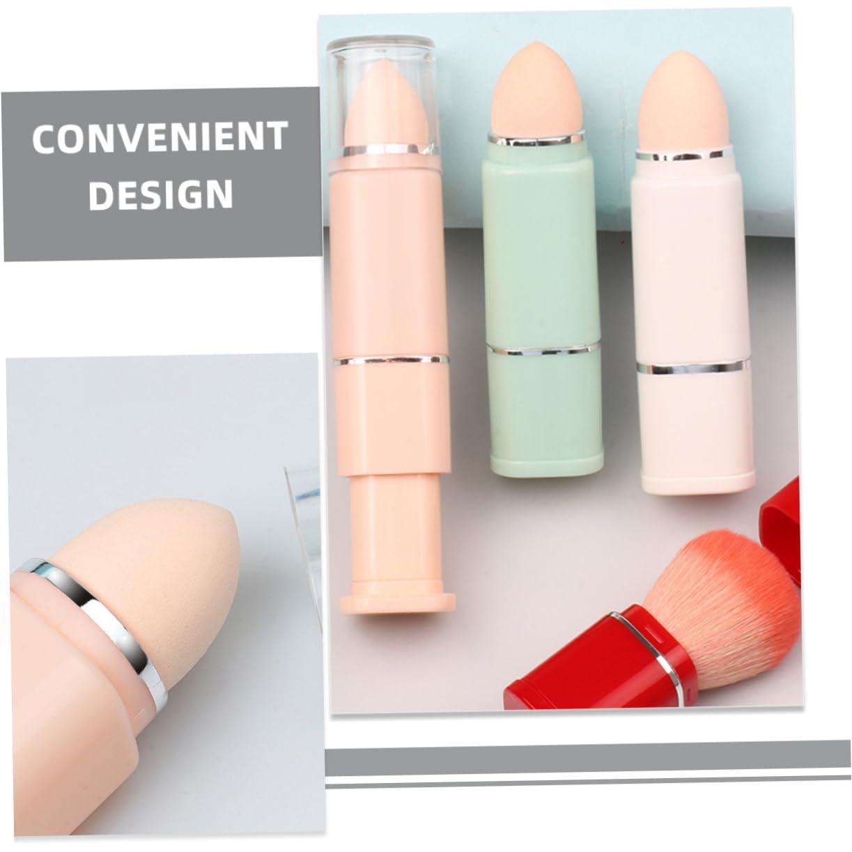 Outanaya Outanaya 2 in 1 Makeup Brush Blush Brush Travel Makeup Brush Retractable Makeup Brush Loose Powder Brush Bb Cream Brush Liquid Foundation Brush Cosmetics Brush Powder Brush Plastic