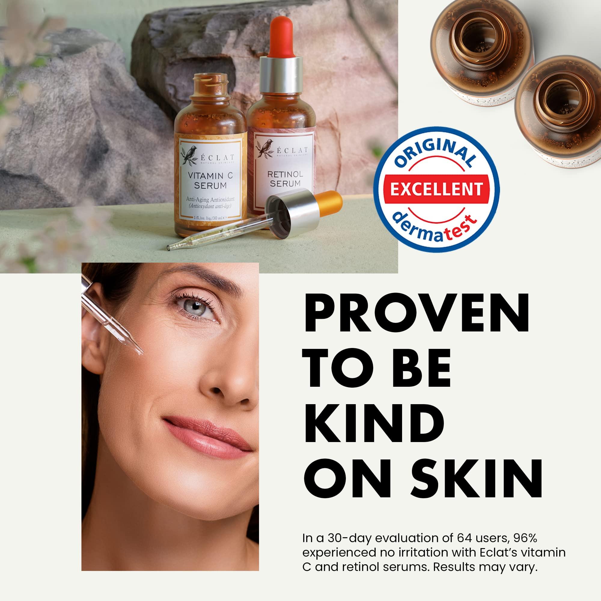 Eclat Skincare Eclat Skincare Face Serum Set - Vitamin C Serum for Radiance, Retinol Serum for Wrinkles