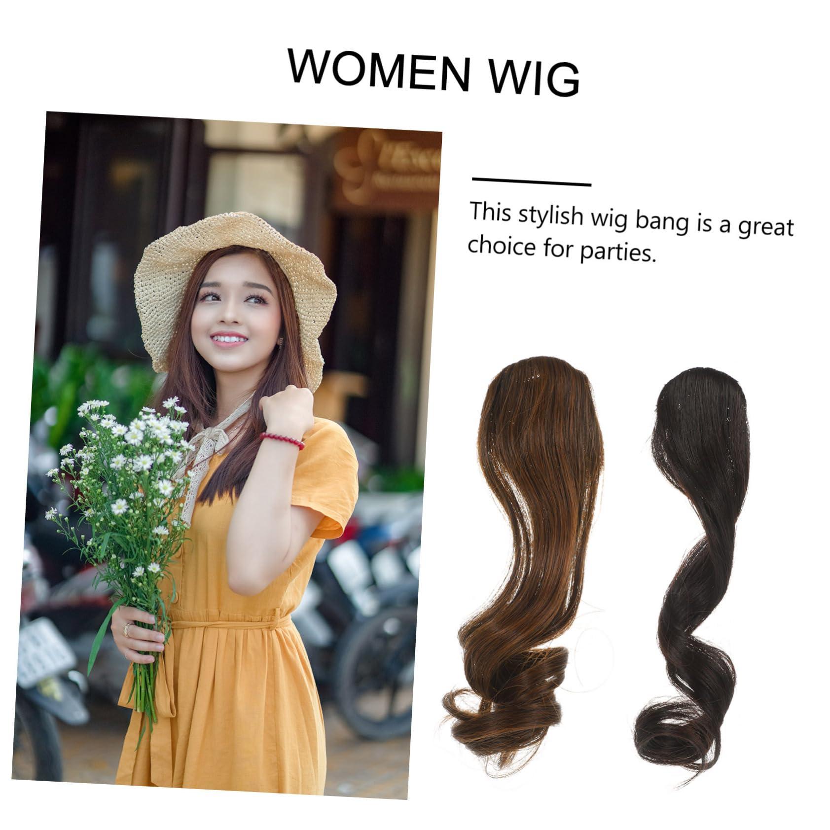 Beavorty Beavorty Wave Side Bang Clip Bangs Hair Clip Curly 6 Pcs Hair Bang Wig Bang Curly Wig Women Wig Hair Accessories