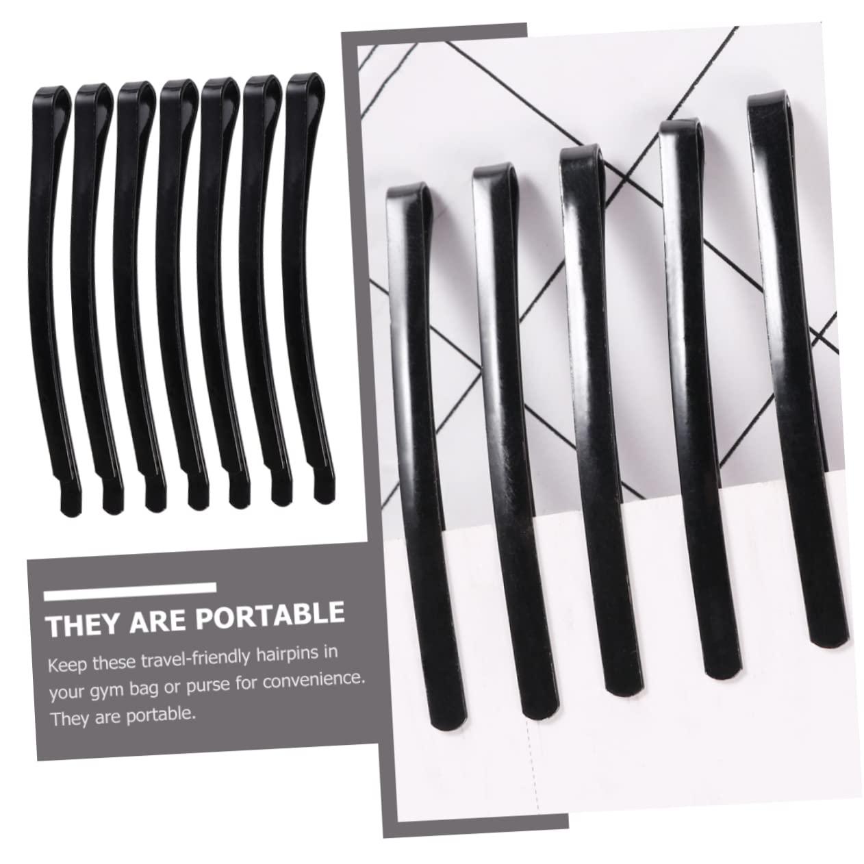 NOLITOY NOLITOY 100 Pcs Side Clip Hair Clip Black Hair Pin Rhinestone Hair Barrettes Fancy Hair Clips Hair Accessory Materials Roller Letter Hair Pins Accessories Black Slides Chiffon Bridal Metal