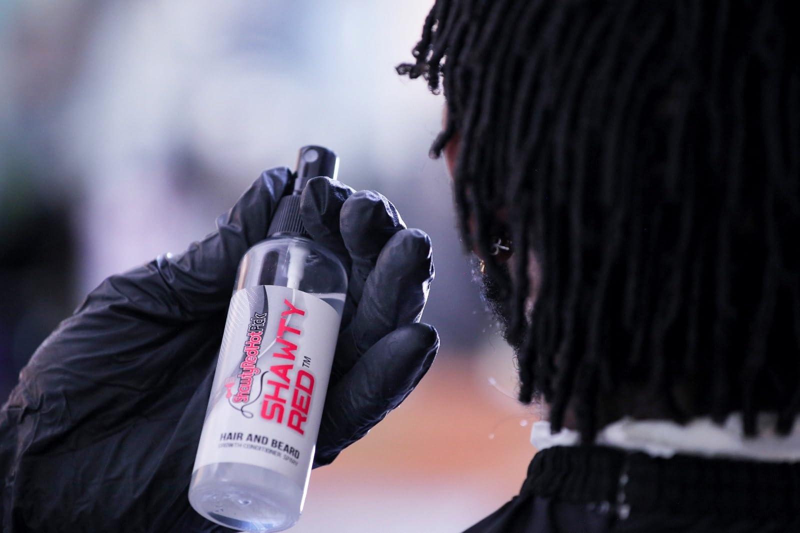 Shawty Red Shawty Red Electric Hot Pick Beard Grooming Kit For Men Low Heat Hot Afro Comb Skin Sensitive Adjustable Temperature Heated Straightener For African American M&W With Hair Conditioner Detangler Spray