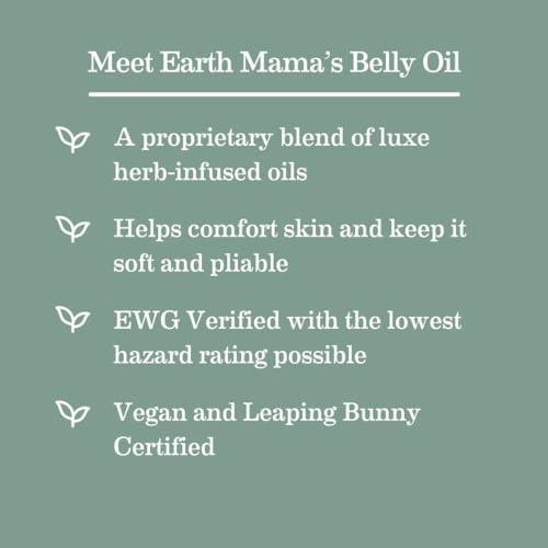 Earth Mama Earth Mama Belly Oil for Dry Skin | Calendula Skin Care Moisturizer Oil to Encourage Natural Elasticity and Help Prevent Stretch Marks During Pregnancy and Postpartum, 4-Fluid Ounce (3-Pack)