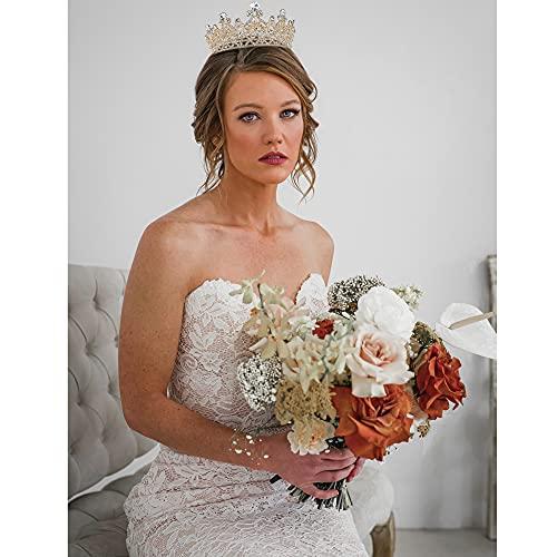 TOBAAT Gold Princess Crown for Women - Queen Crowns for Women, Tiaras and Crowns for Women Wedding, Princess Crystal Tiara Crown, Headband Hair Accessories for Birthday Pageant Prom Bridal Party
