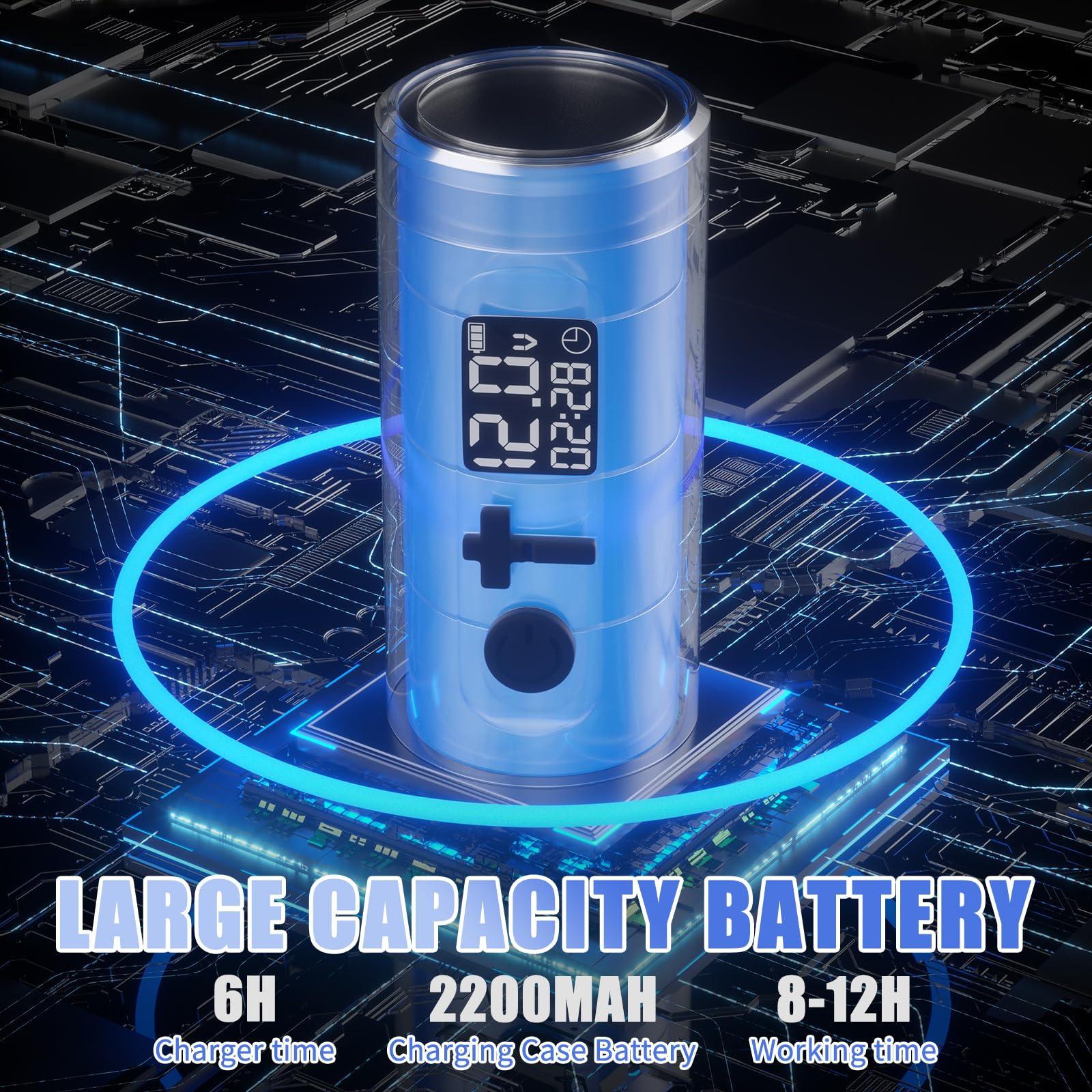 INKCHUM INKCHUM Wireless Tattoo Machine Kit, Rechargeable Rotary Tattoo Pen Kit with 2 Replaceable 2200mah Batteries for Long-Time Tattoo Work, Coreless Motor for Professional and Beginners Artist