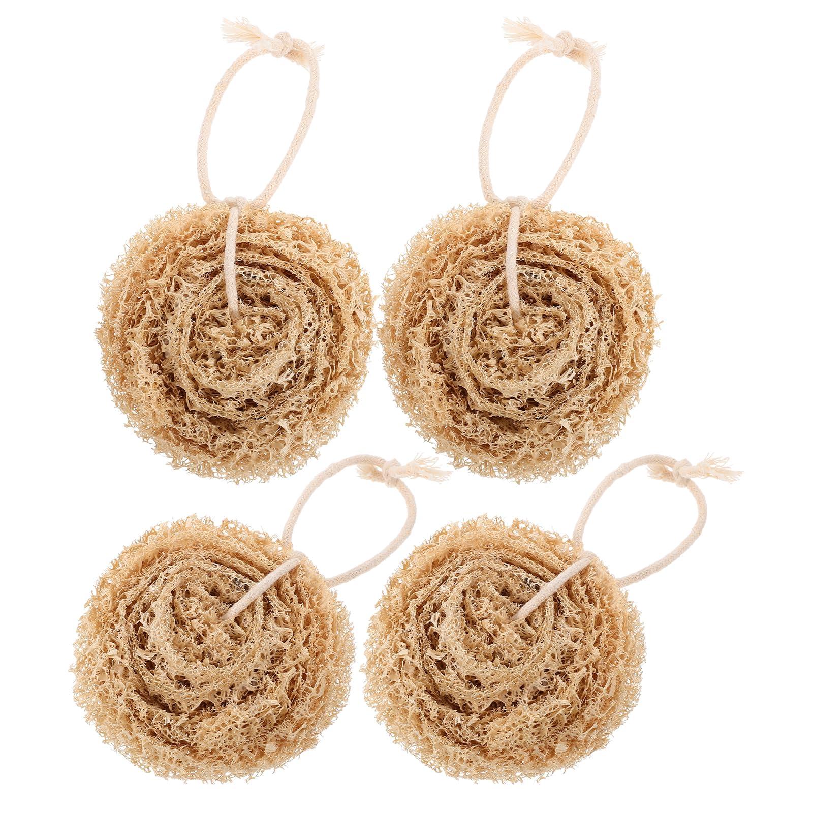 LUOZZY LUOZZY 8 Pcs Natural Loofah Sponge No Scratch Loofah Dish Sponge Dish Washing Scrubber Handheld Loofah Convenient Scrubber