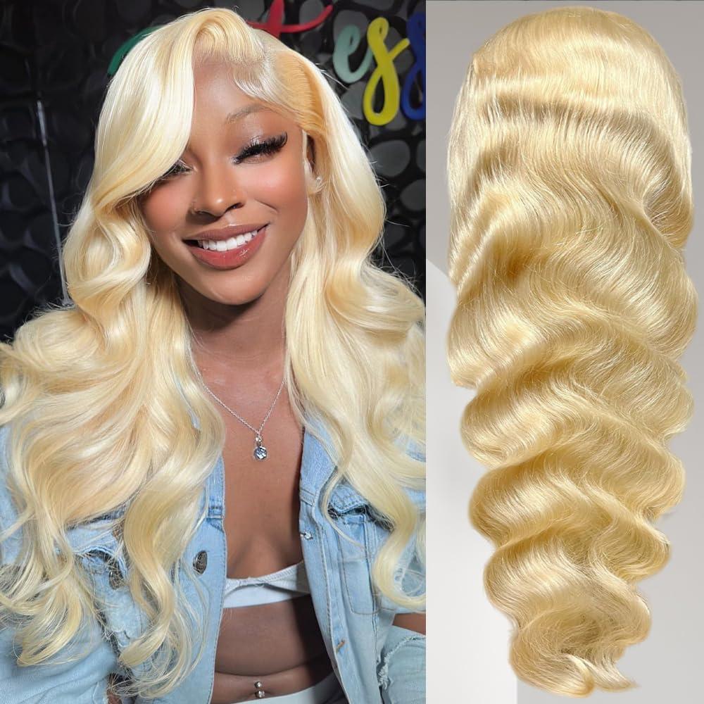 Loyom Loyom Blonde Lace Front Wigs Human Hair 613 HD Lace Frontal Wig 13x6 180% Density 613 Lace Front Wig Human Hair 12A 613 Body Wave Lace Front Wigs Human Hair Blonde Human Hair Wig Pre Plucked 20 Inch