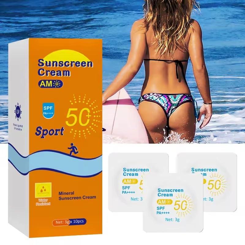 Nielies Nielies 20 Pods Sunscreen travel size, Vacation sunscreen,Reef safe sunscreen spf 50,Moisturizing Sunscreen,3ml Face & Body t travel size sunscreen bulk, 20 x 0.12 FL OZ, Best gift for Summer (20)