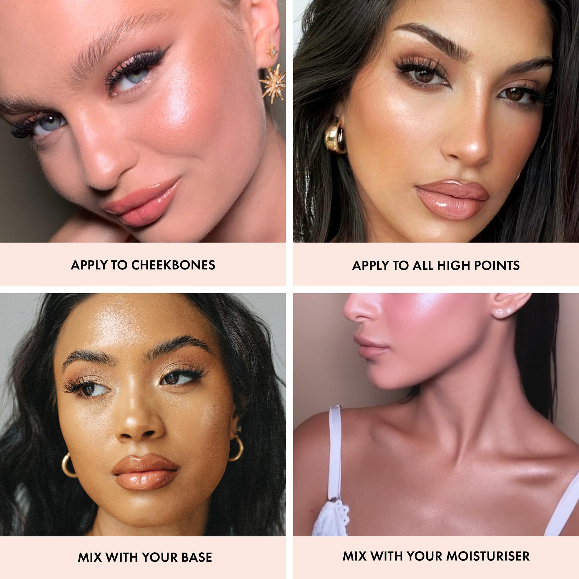 ICONIC LONDON ICONIC LONDON Illuminator | Liquid Highlighting Drops for a Radiant Glow, Cruelty-Free, Vegan Makeup, Original (Champagne Shimmer) 0.45 Fl oz