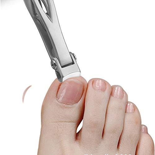 Dr.Pedi Dr.Pedi Stainless Steel Nail Clippers Set with Separate Nail File & Cuticle Trimmer V-Shaped Dead Skin Fork for Fingernail Toenail Thick Nails for Men and Women