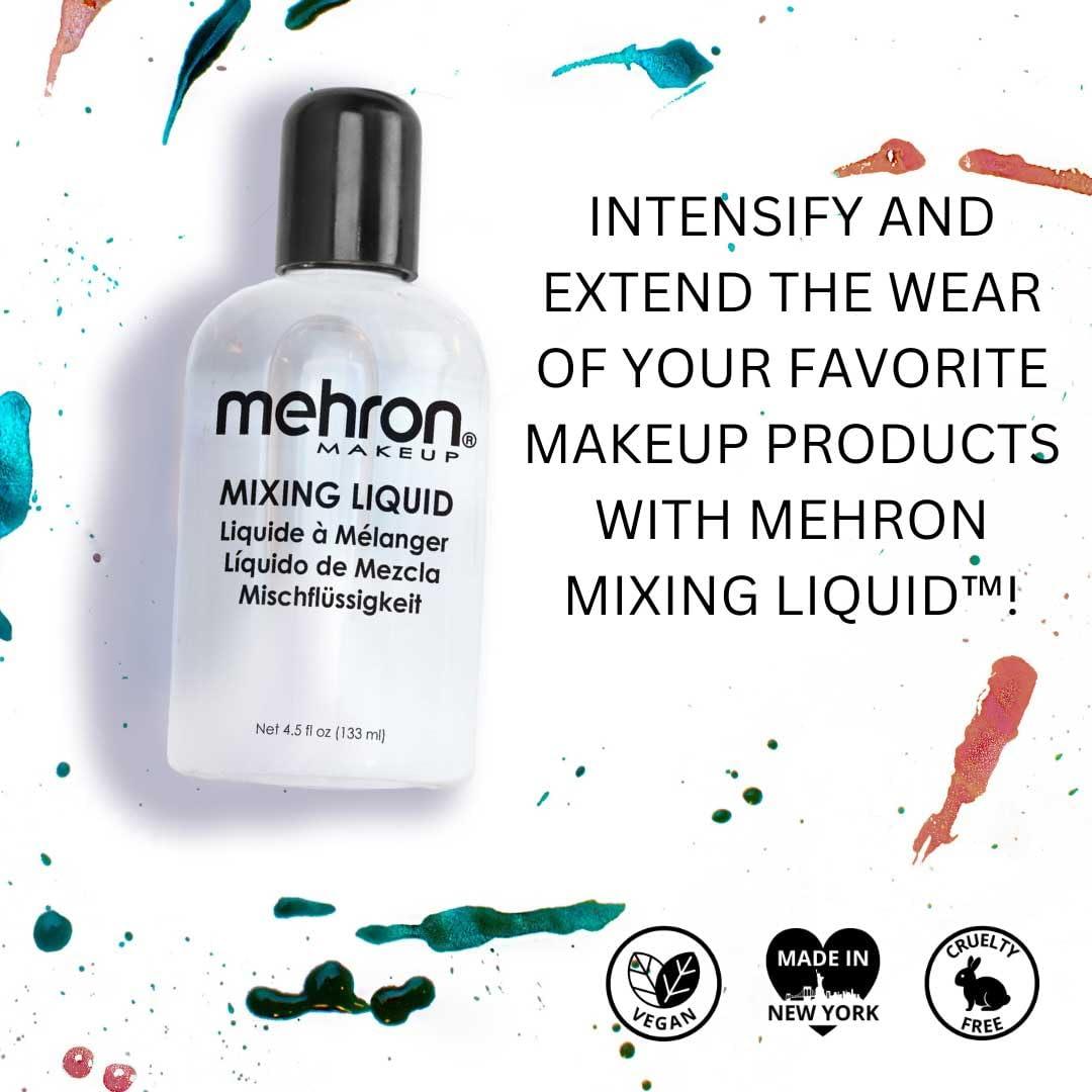 Mehron Mehron Makeup Mixing Liquid | Water Resistant For All Day Wear | Multi-Use Makeup Transformer | Eyeliner Mixing Medium | Clear 4.5 fl oz (133 ml)