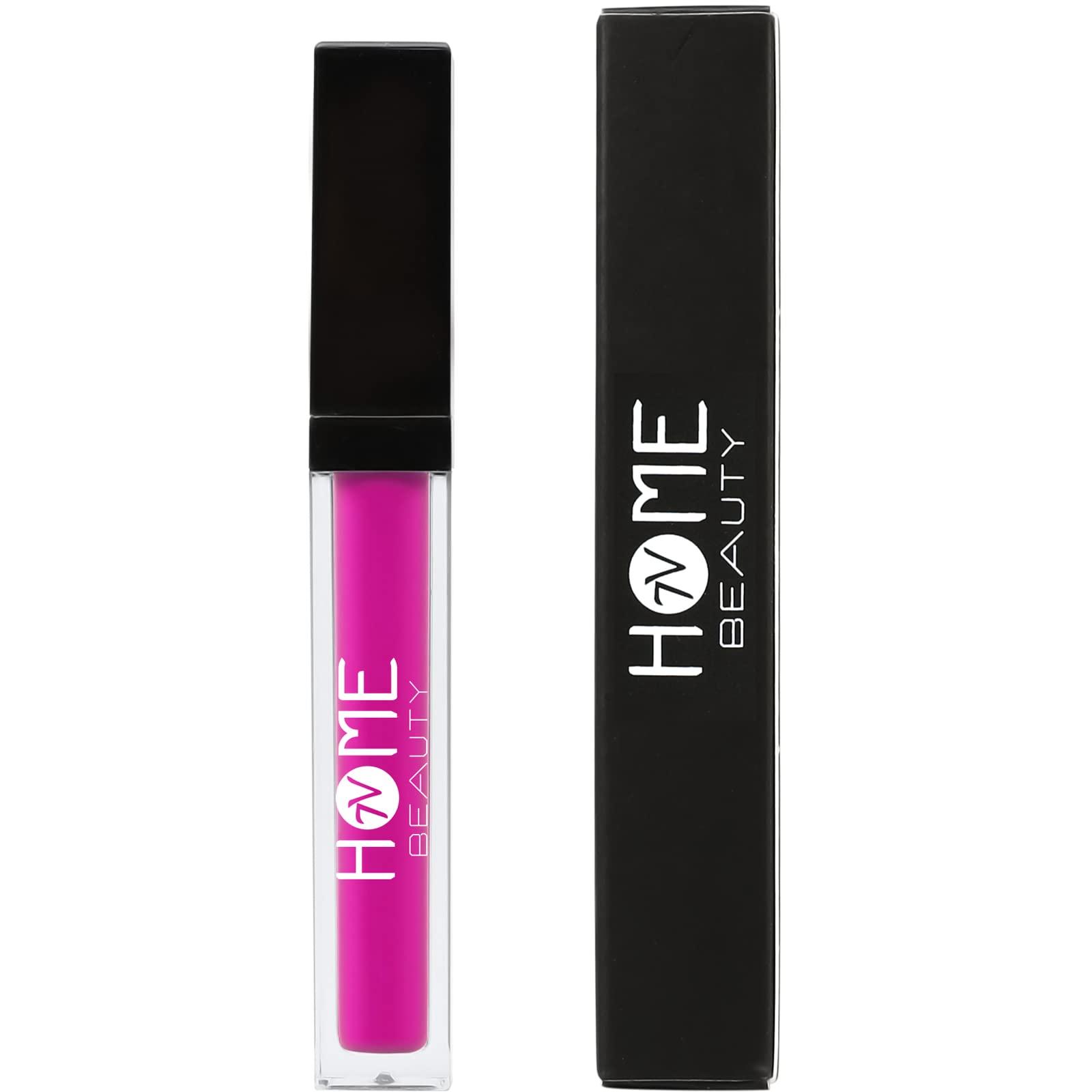 7V HOME BEAUTY 7V HOME BEAUTY Hot Pink Matte Liquid Lipstick, Long Lasting High Pigmented Non-stick Waterproof Pink Lipstick (5ml, 210)