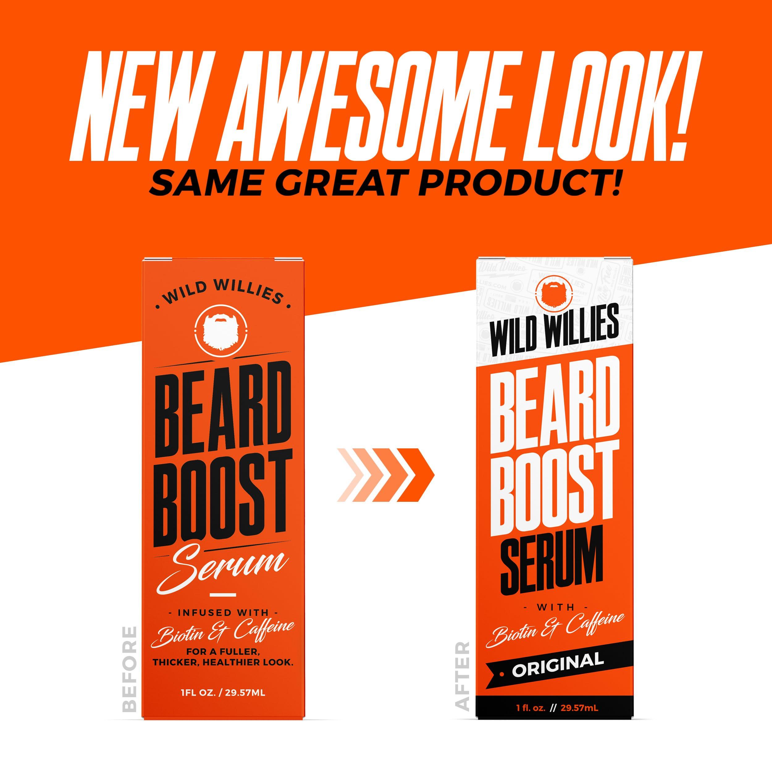 Wild Willies Wild Willies Beard Care Kit, Biotin Fortified Shampoo and Conditioner with Caffeine, Two 4-Oz Bottles, Promotes Healthy Beard Growth
