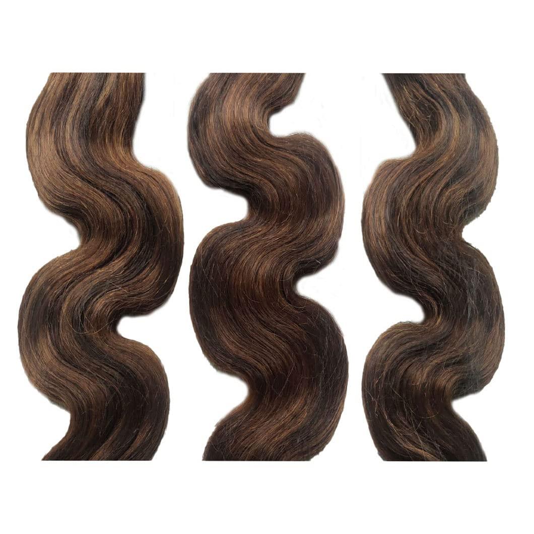 TQPQHQT Ombre Human Hair Bundles 26 28 30 Inch Body Wave 3 Bundles Human Hair 100% Brazilian Virgin Remy Hair Weave for Black Women (P4/30)