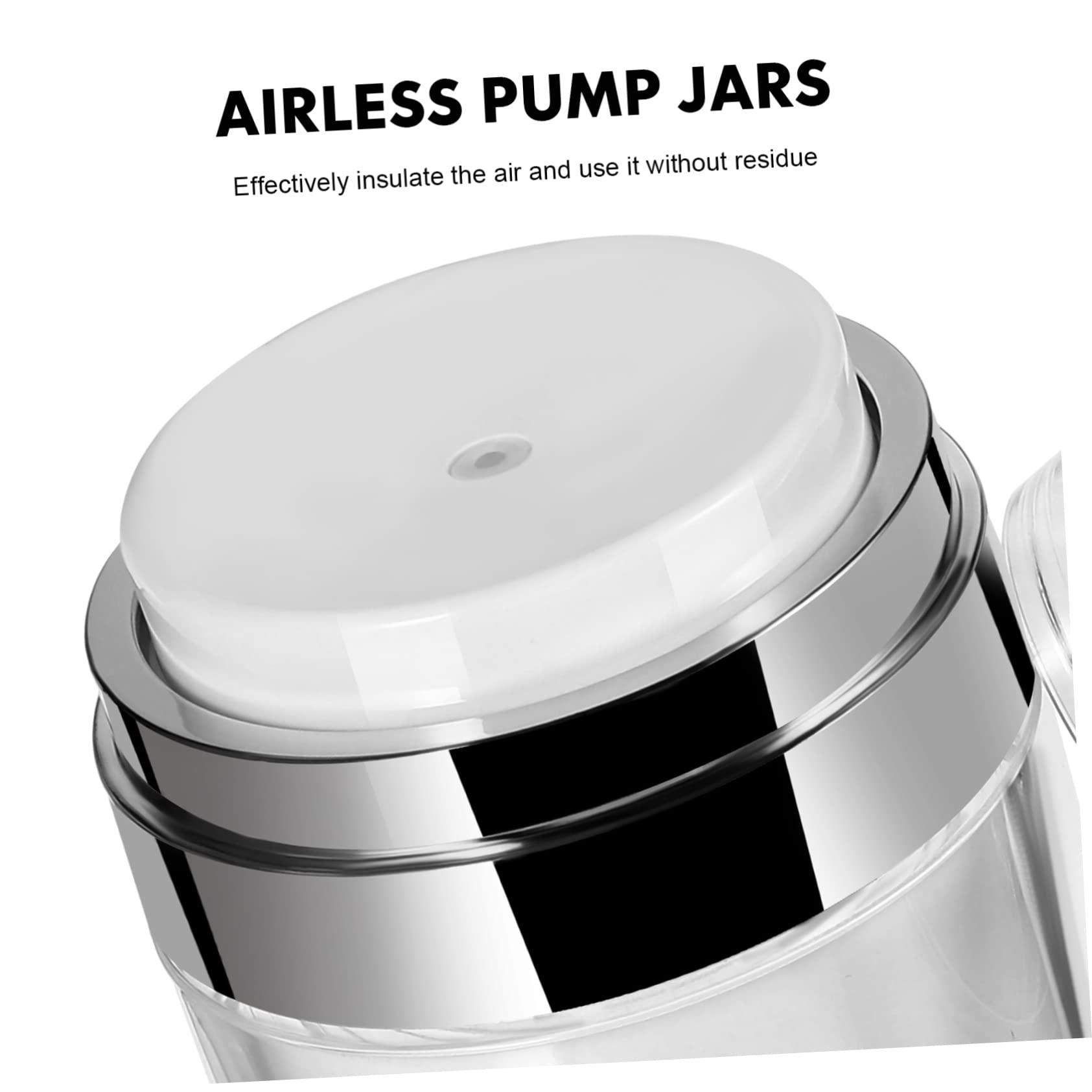 Didiseaon Didiseaon 4 Pcs Airless Pump Cosmetic Containers Set Travel Size Refillable Jars 2 x 50ML & 2 x 30ML for Lotions and Creams Leakproof and Ideal for Travel Toiletries