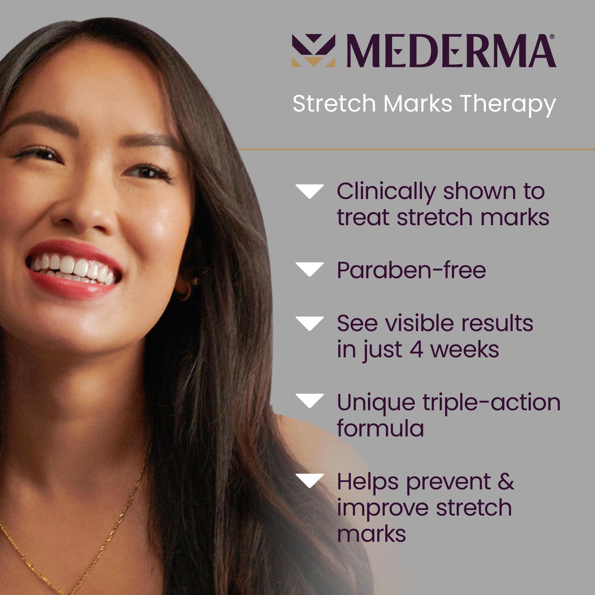Mederma Mederma Stretch Marks Therapy, Helps Prevent and Treat Stretch Marks, Safe to Use When Pregnant & PM Intensive Overnight Scar Cream, Works with Skin\'s Nighttime Regenerative Activity