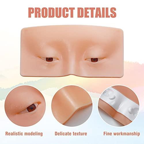 Siluyado Makeup Practice Face, The Perfect Aid to Practicing Makeup, Silicone Makeup Face Practice Board, Eye Makeup Practice Face, Bionic Skin Makeup Practice, for Professional Enthusiasts-A