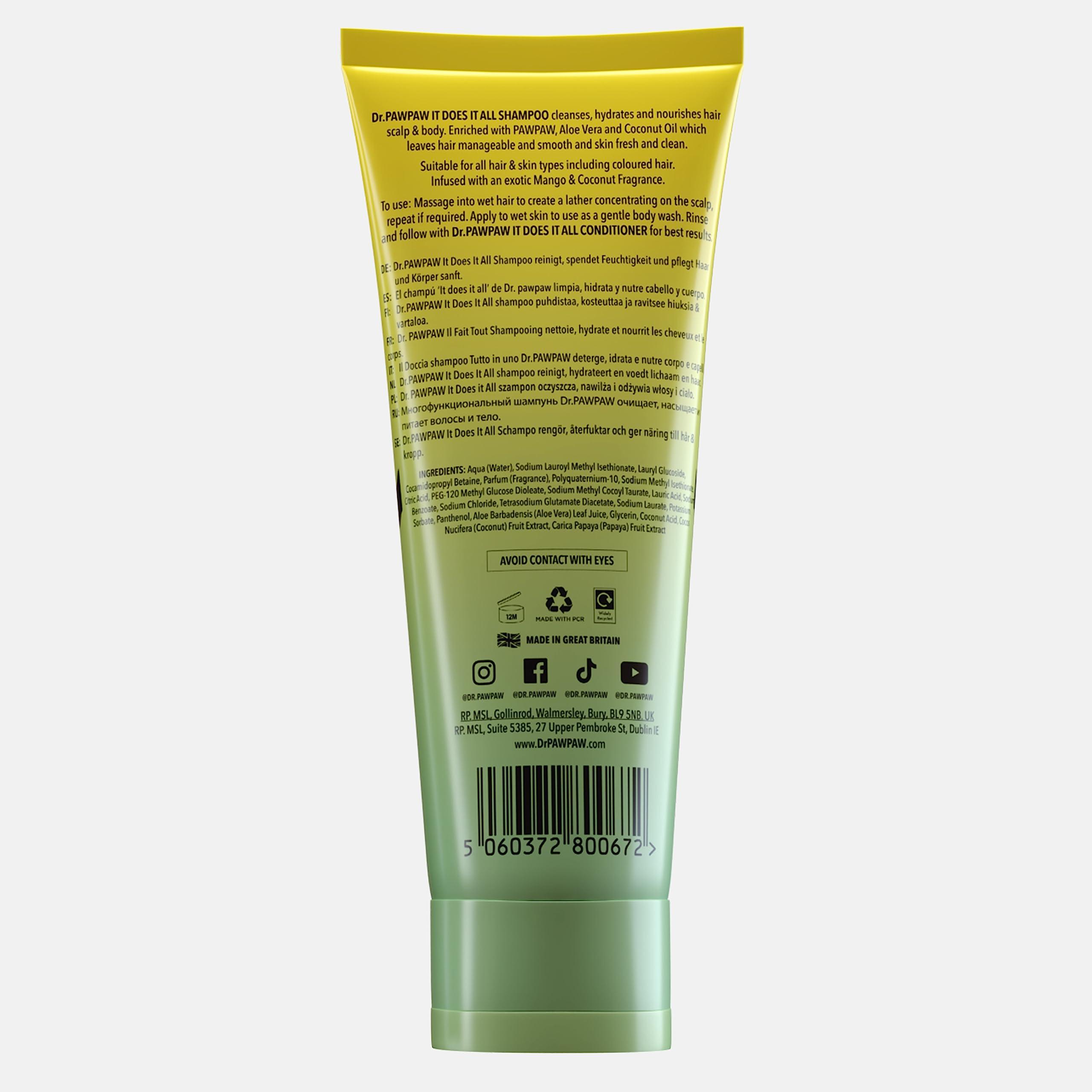 Dr.PAWPAW ORIGINAL BALM Dr PAWPAW It Does It All Conditioner: SLS, Sulphate and Paraben Free, for All Hair Textures - (200 ml)