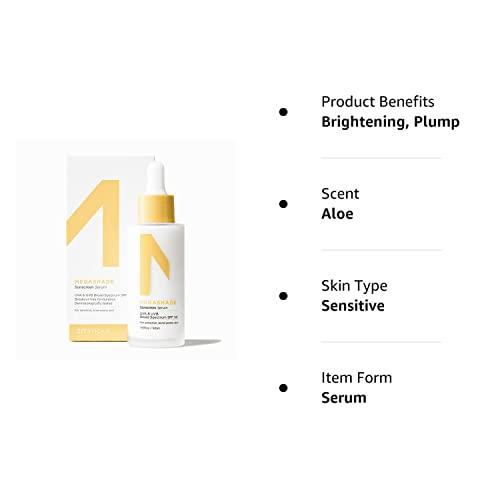 ZitSticka ZitSticka MEGASHADE Sunscreen Serum for Face w/SPF 50-50ml UVA/UVB Protection - Ideal Skin Care for Breakout Prone & Sensitive Skin - Lightweight & Dermatologist Tested