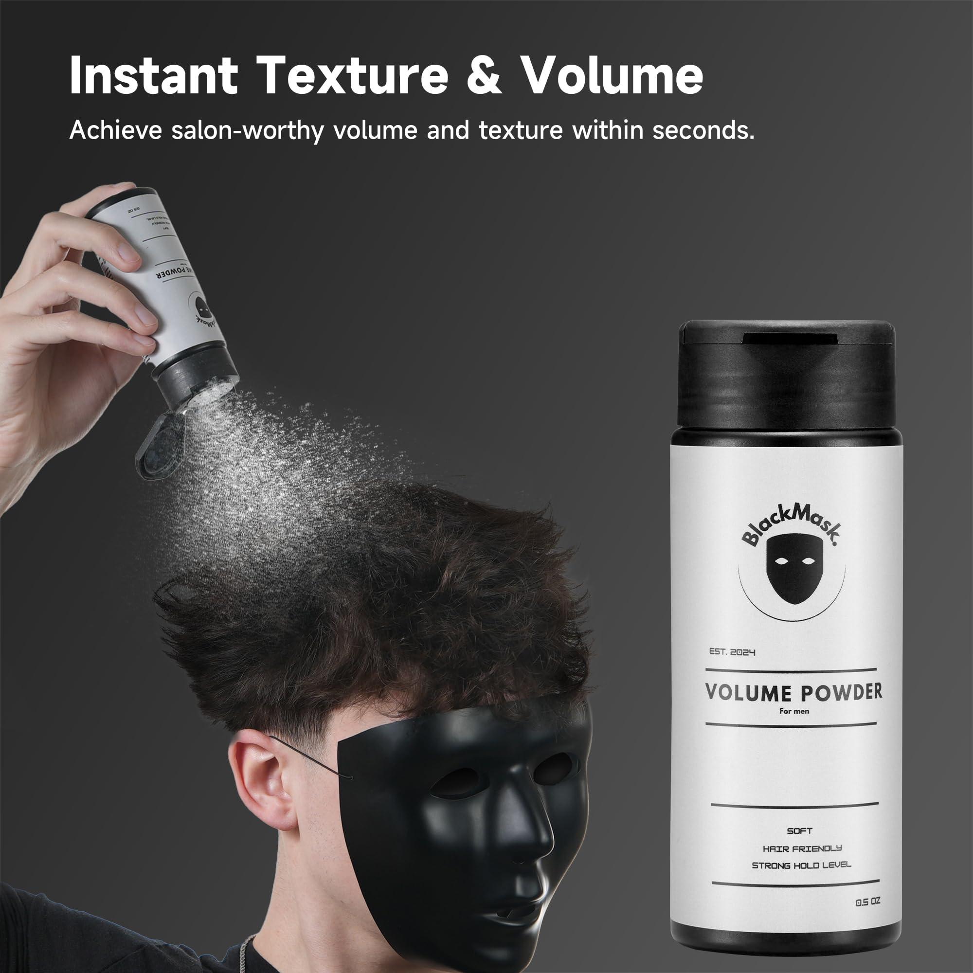 BlackMask BlackMask Texture Powder for Men, Easy to Apply - Instantly Adds Texture & Volume, All-Natural Ingredients, Strong Hold, Hair Powder for Men