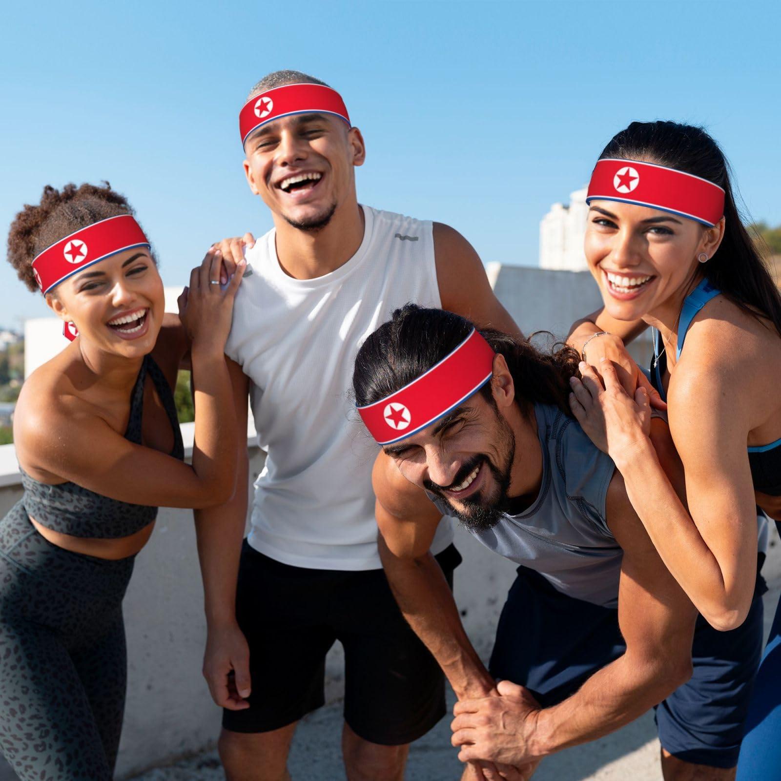 YQxwJL YQxwJL Korean Flag Print Head Tie Headbands For Men Women, Adjustable Bandana Sweatbands Hair Wrap Bands For Sports