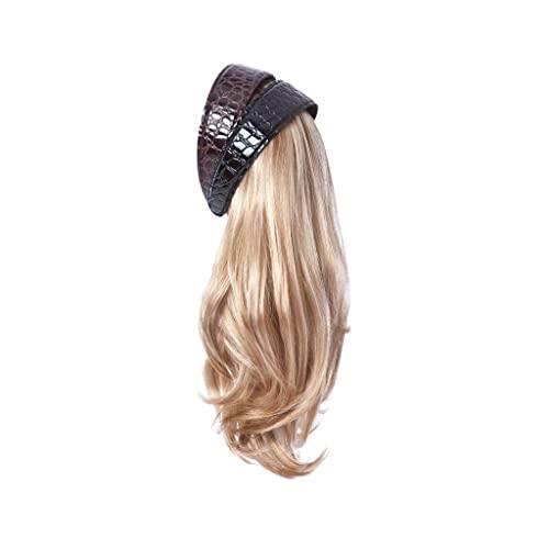 Toni Brattin Headband Fall Straight Color Platinum Blonde - Toni Brattin Hairpieces 17\" Full Length Attached Extensions 2 Interchangable Headbands ChangeLite Heat Friendly Synthetic Women\'s Bundle MaxWigs Booklet