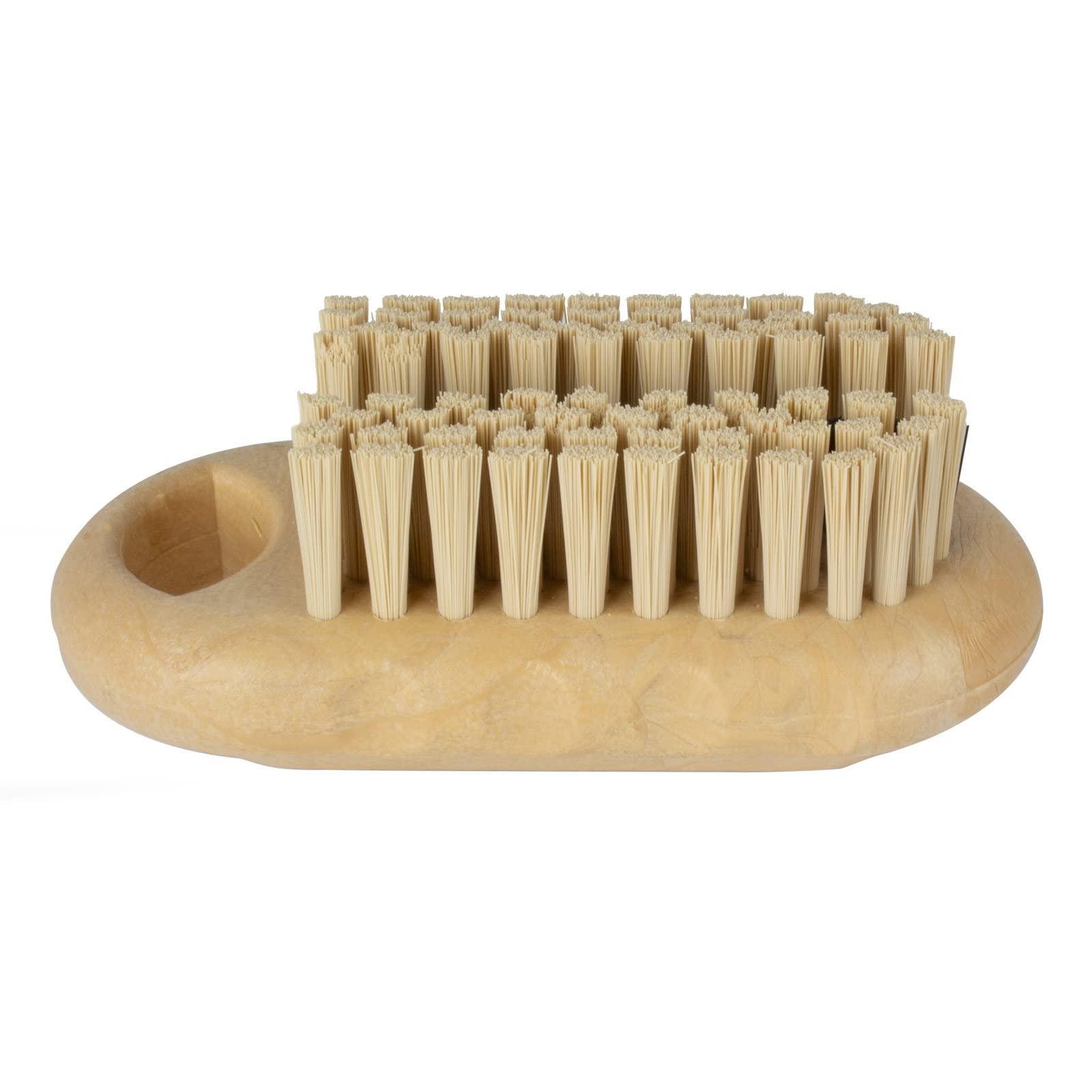 SPARTA SPARTA Nail Scrub Brush Commercial-Grade, Heavy-Duty Hand and Fingernail Brush with Stiff Bristles for Gardeners, Mechanics, And Foodservice Personnel, Plastic, 5 Inches, Tan