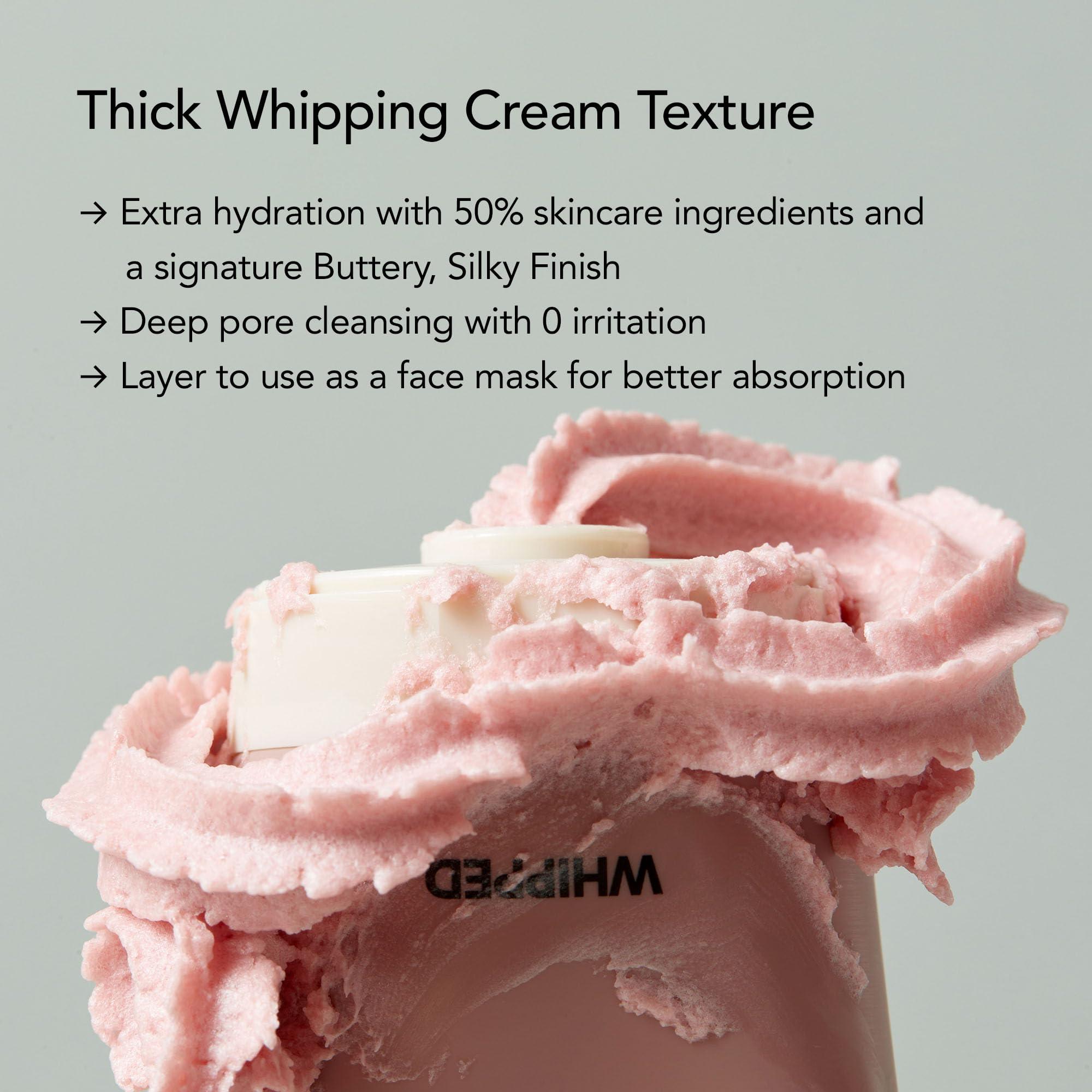 Whipped Semo Company WHIPPED Cream Facial Cleanser Figbutter - Fig & Cacao Butter Face Wash - For Dry Sensitive Skin, Moisturizing & Skin Barrier Care, Niacinamide, Ceramides, Vegan Korean Skincare, 2.8 oz